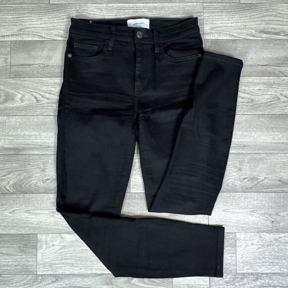 Current/Elliott Zero Clean Mid Rise The Stiletto Skinny Jeans Black sz 25 - Picture 1 of 6